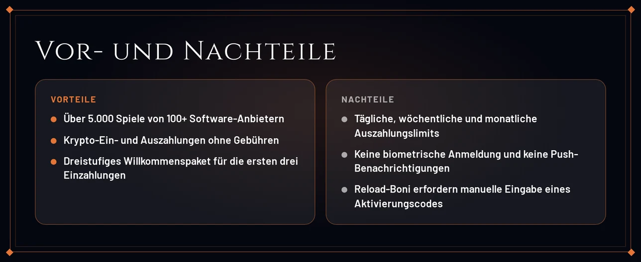 Vergleichen Sie Vor- und Nachteile