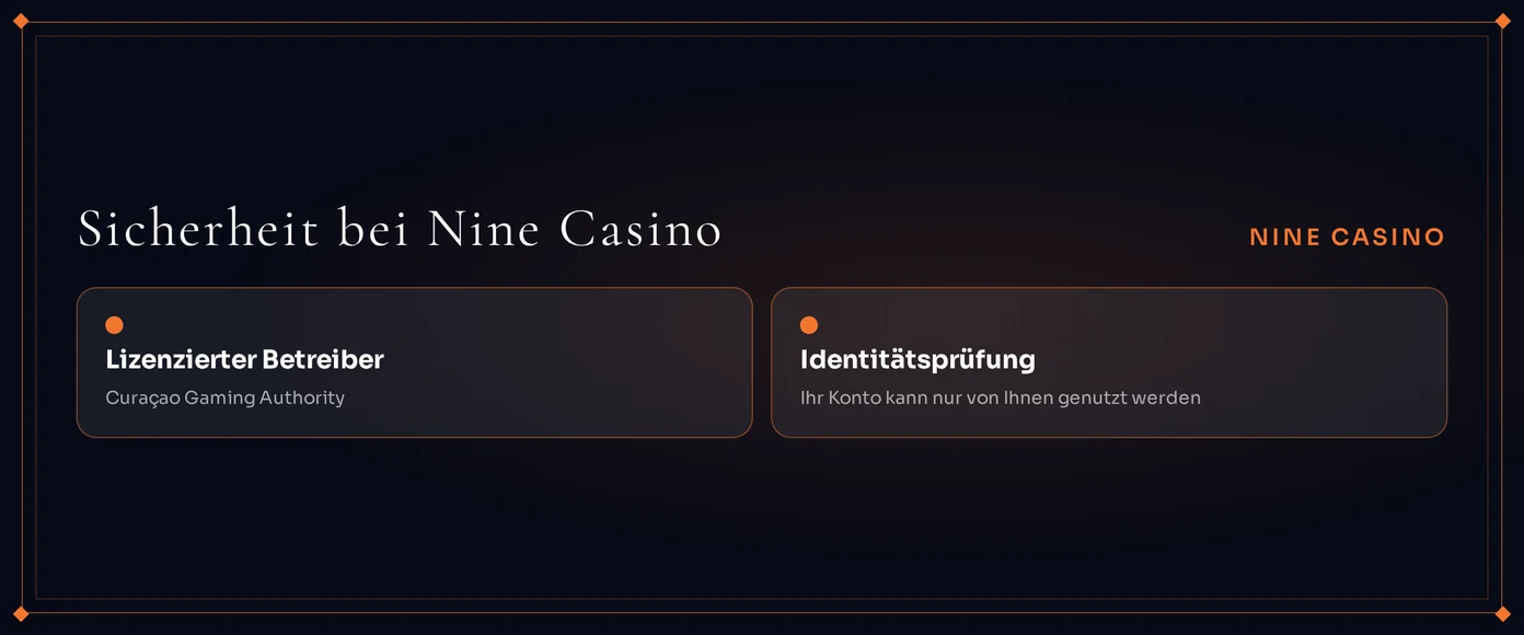 Sicherheit bei Nine Casino